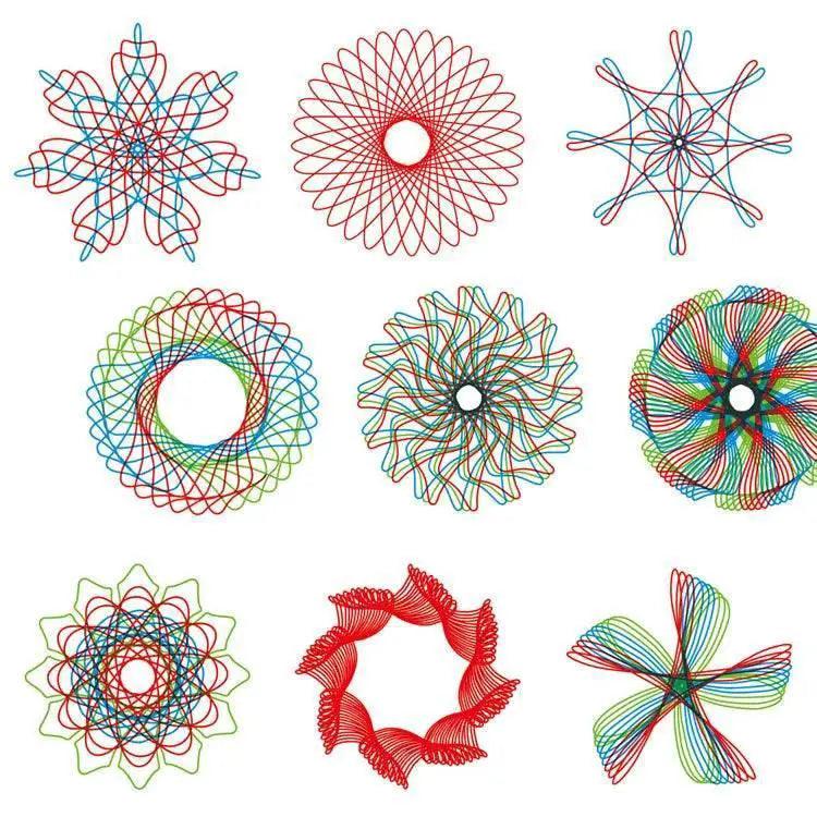  Children 22pcs Enfant Spirograph Drawing Set Brain Education Geometric Deluxe Ruler Creative Plastic Draw Picture Toys With Pen -  ToylandEU™