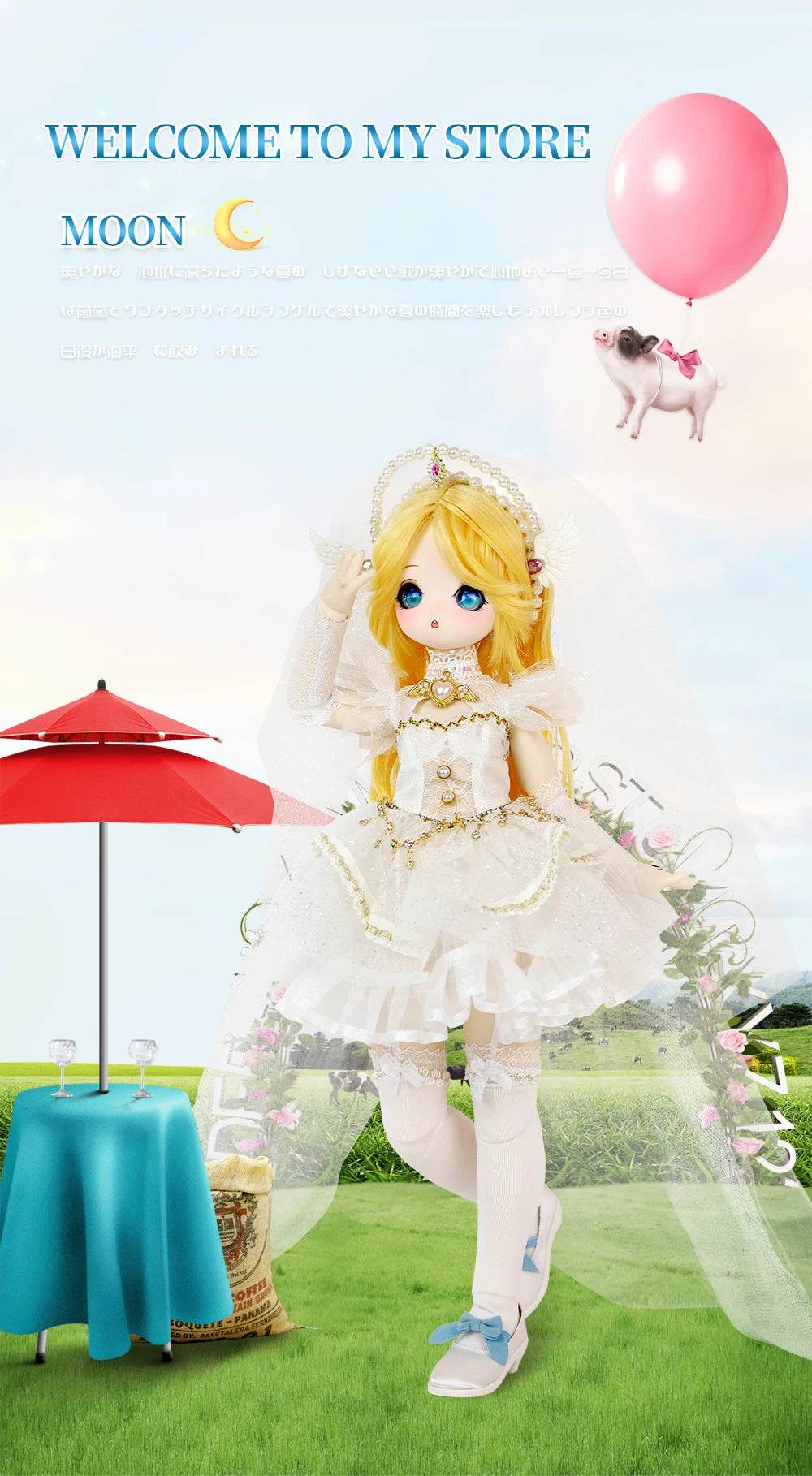 Dream Fairy 1/4 Doll White Skin 16 Inch BJD Full Set Gift - ToylandEU