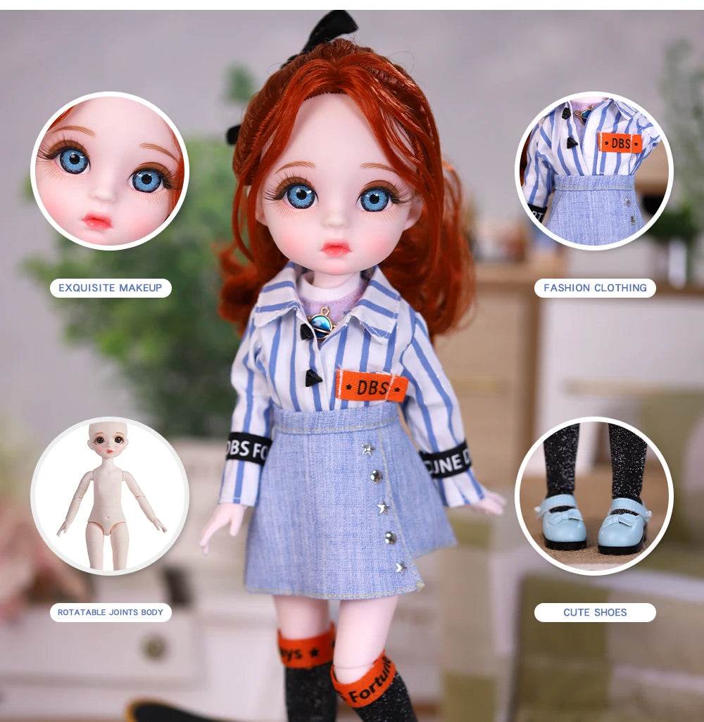Dream Fairy 1/6 BJD 28 Joints Body Dolls Full Set Gift - ToylandEU