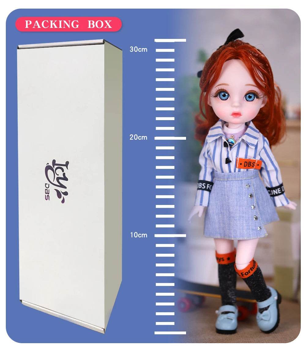 Dream Fairy 1/6 BJD 28 Joints Body Dolls Full Set Gift - ToylandEU