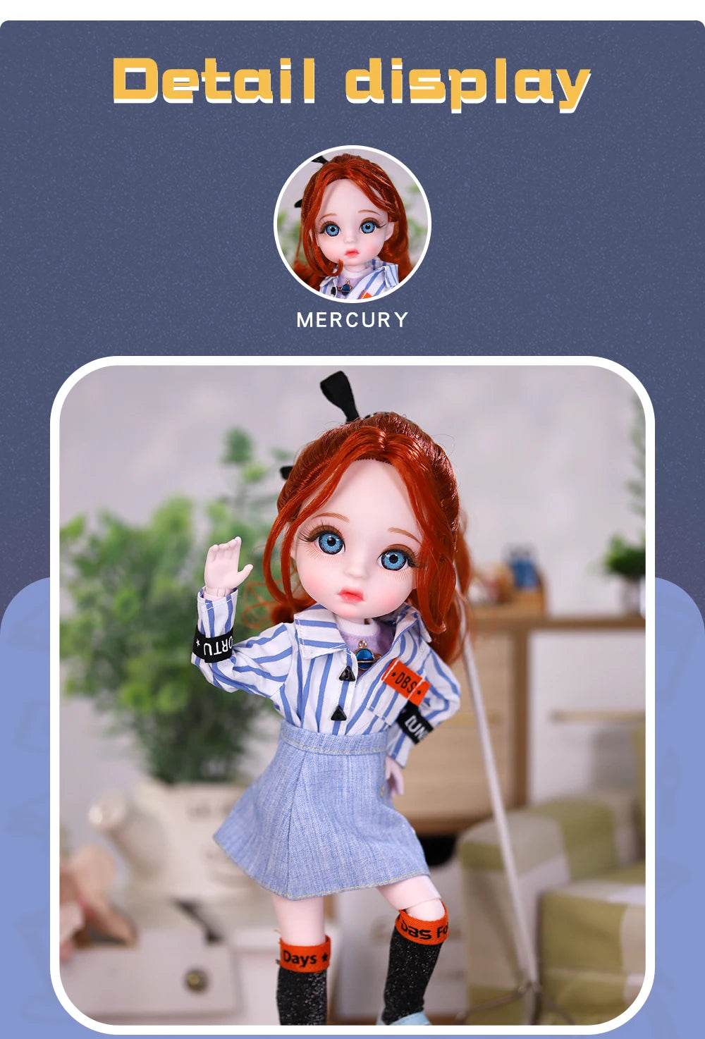 Dream Fairy 1/6 BJD 28 Joints Body Dolls Full Set Gift - ToylandEU