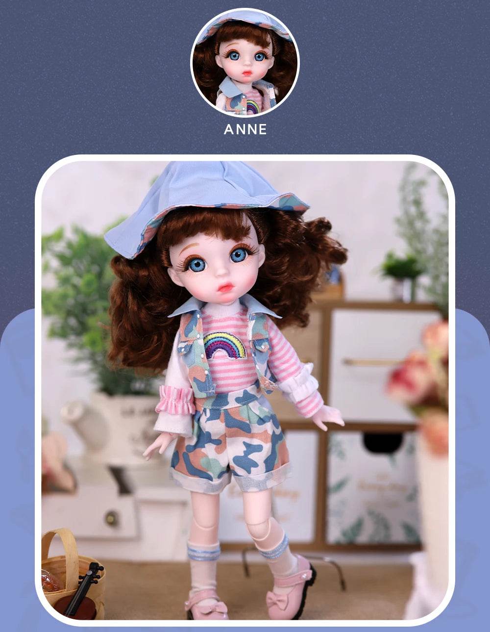 Dream Fairy 1/6 BJD 28 Joints Body Dolls Full Set Gift - ToylandEU