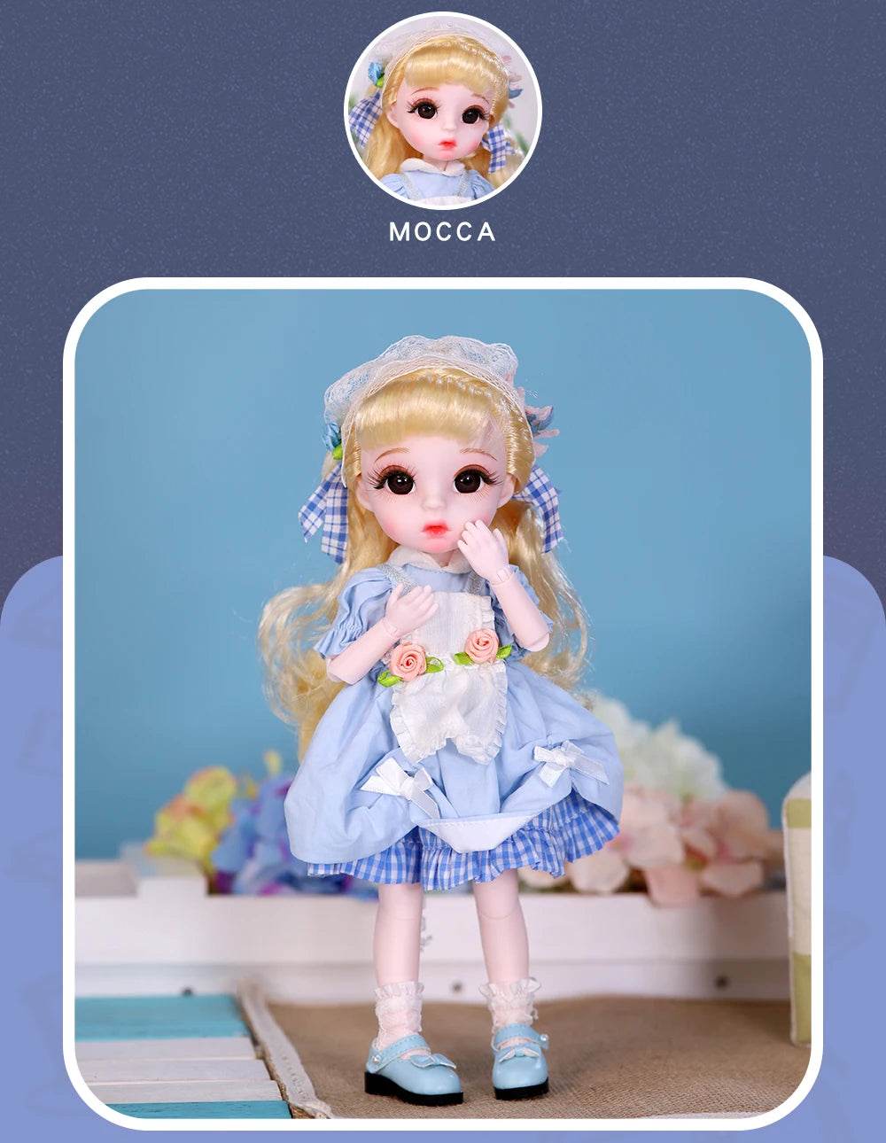 Dream Fairy 1/6 BJD 28 Joints Body Dolls Full Set Gift - ToylandEU