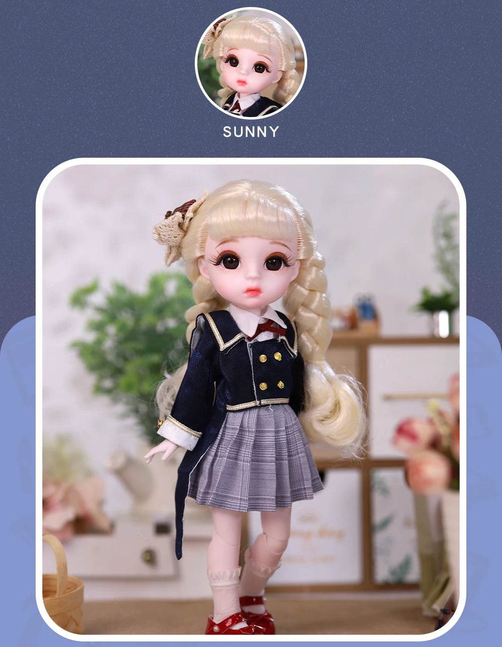 Dream Fairy 1/6 BJD 28 Joints Body Dolls Full Set Gift - ToylandEU