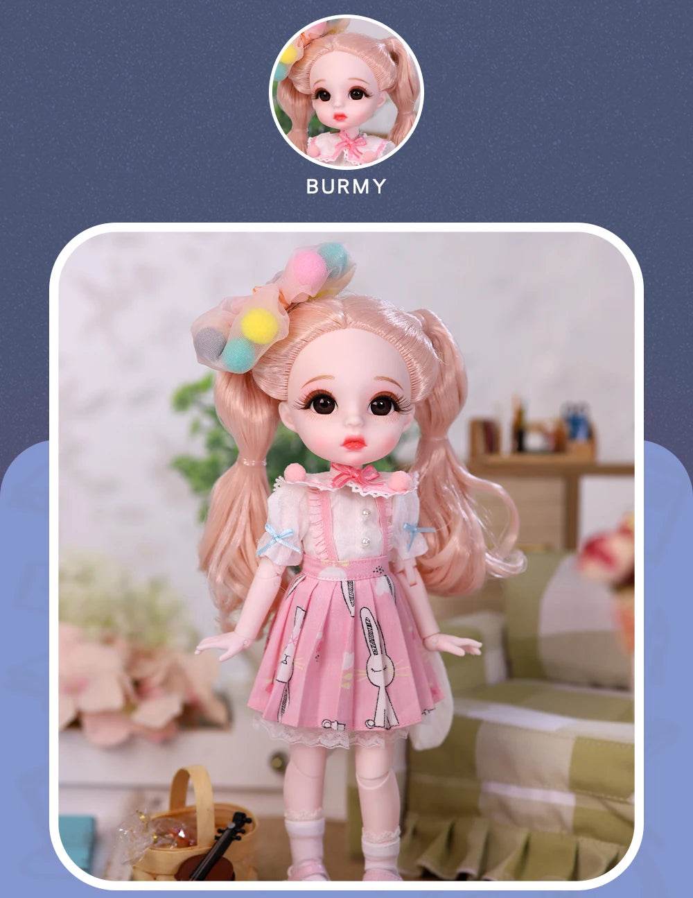 Dream Fairy 1/6 BJD 28 Joints Body Dolls Full Set Gift - ToylandEU