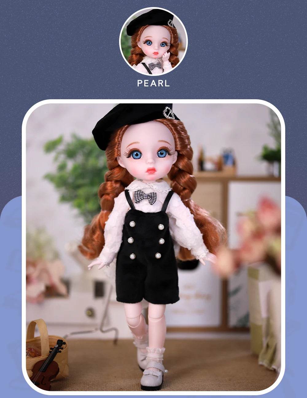 Dream Fairy 1/6 BJD 28 Joints Body Dolls Full Set Gift - ToylandEU