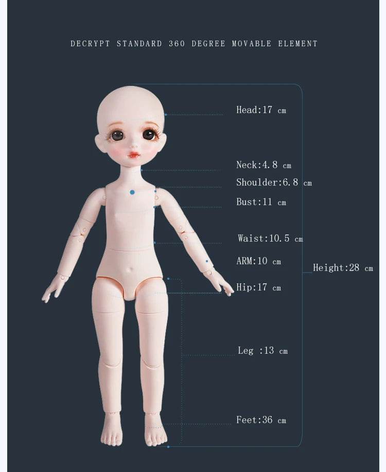 Dream Fairy 1/6 BJD Doll Full Set 28cm Jointed Doll - ToylandEU