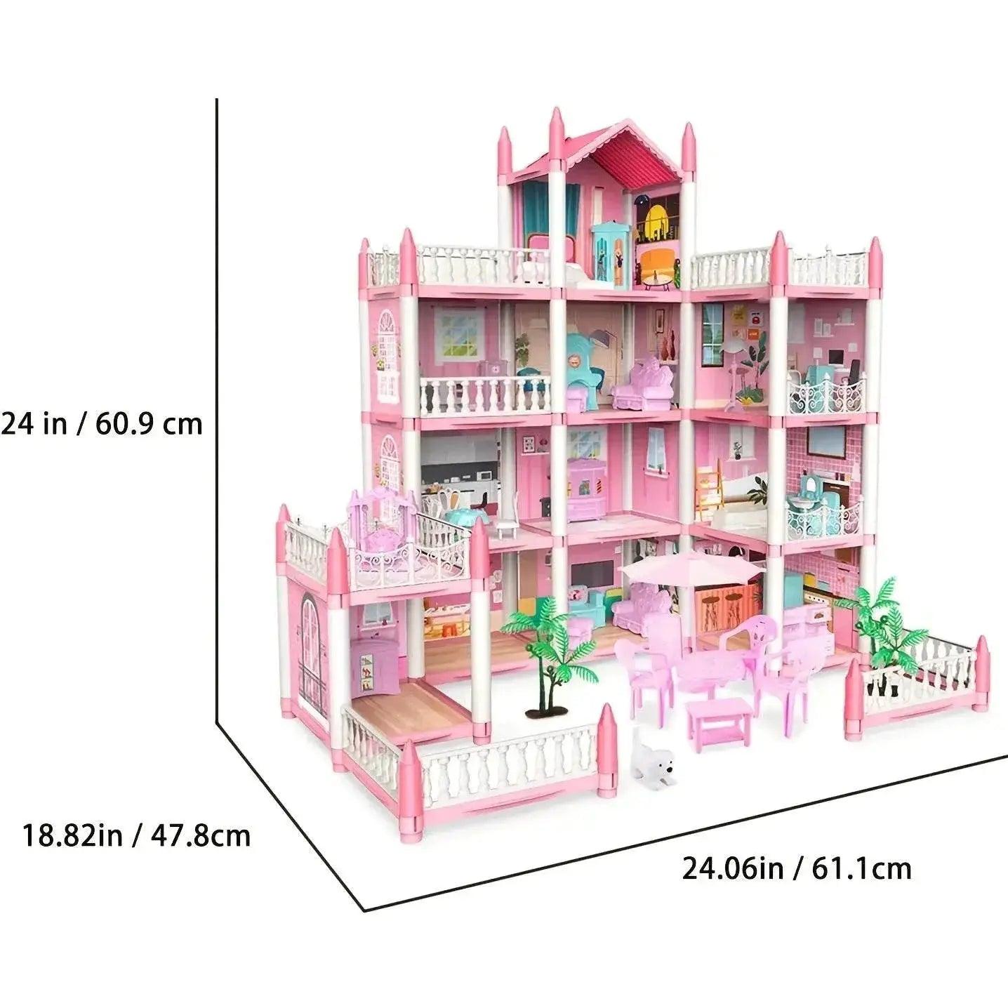  Dream Princess Castle 3D DIY Assembly Dollhouse with Music - Perfect  -  ToylandEU™