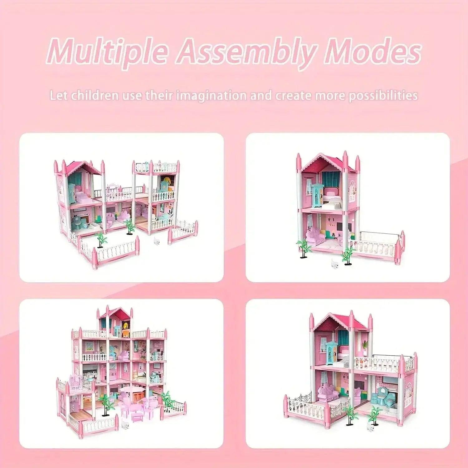  Dream Princess Castle 3D DIY Assembly Dollhouse with Music - Perfect  -  ToylandEU™