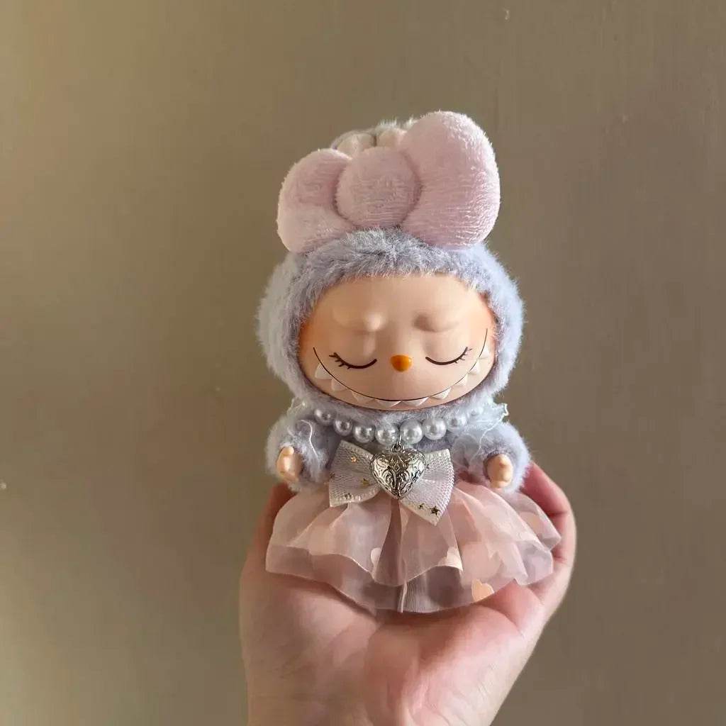 Dress for 17cm Labubu Mini Plush Doll Bow Princess Outfit - ToylandEU