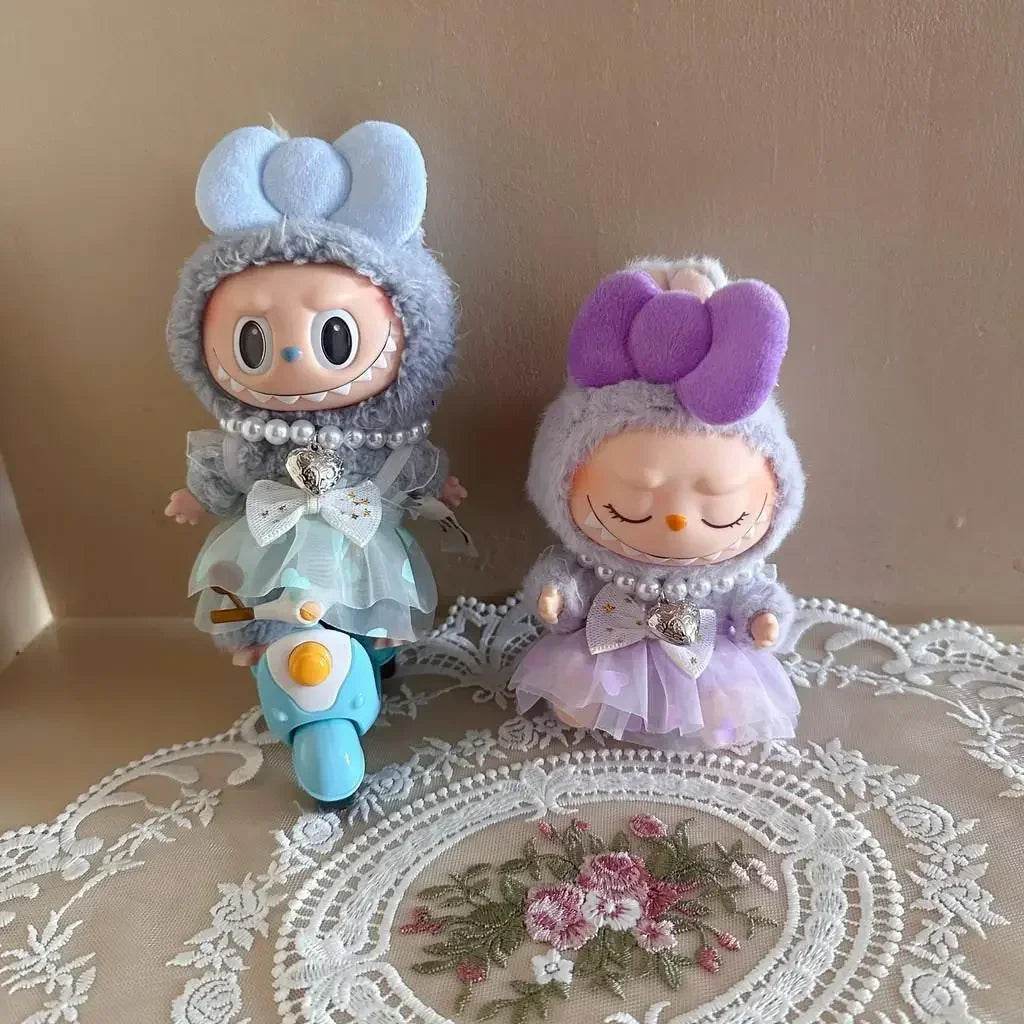 Dress for 17cm Labubu Mini Plush Doll Bow Princess Outfit - ToylandEU