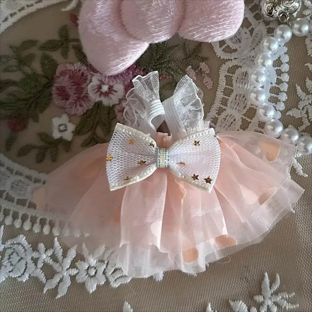 Dress for 17cm Labubu Mini Plush Doll Bow Princess Outfit - ToylandEU