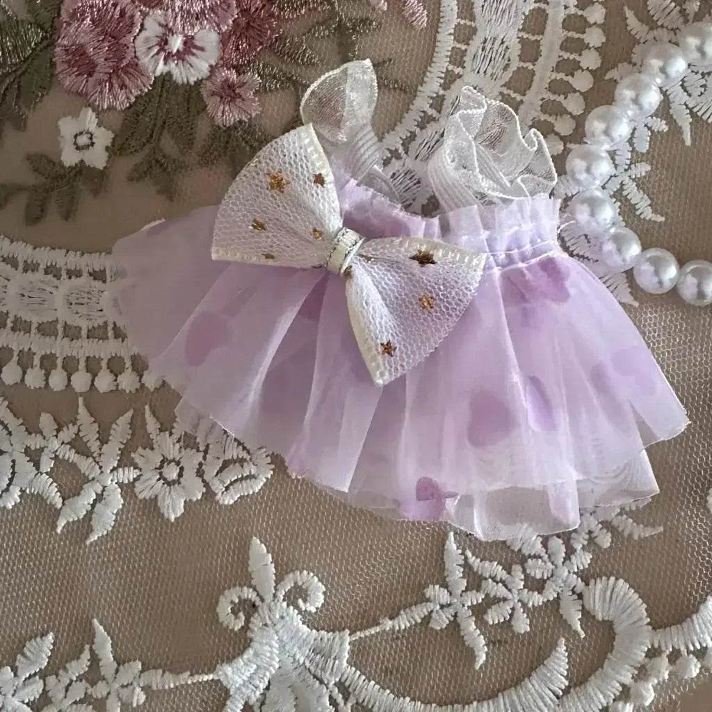 Dress for 17cm Labubu Mini Plush Doll Bow Princess Outfit - ToylandEU