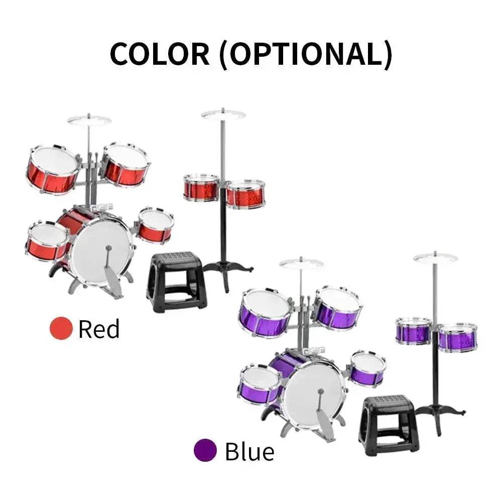 Drum Set Jazz Drum Kit with Stool for Beginners Gifts -  ToylandEU™