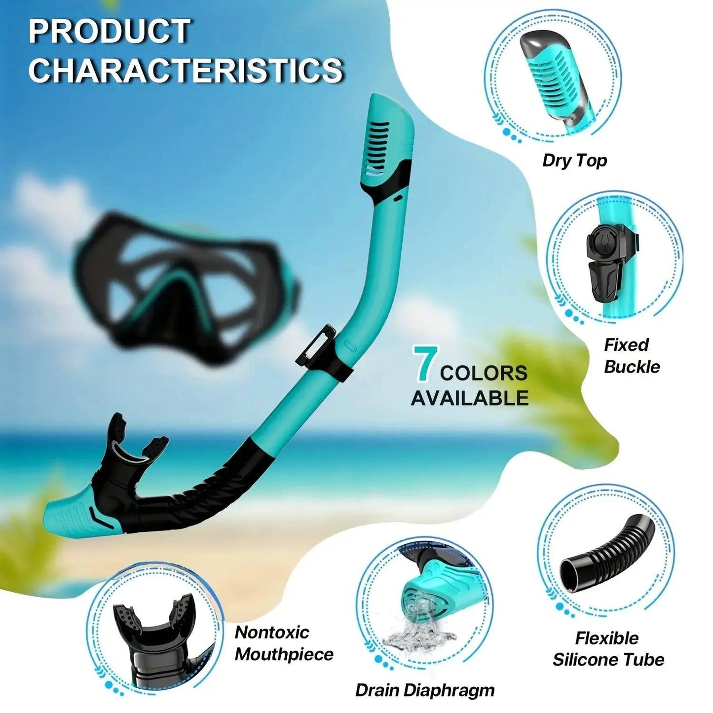  Dry Snorkel Tube For Easy Breathing Splash Guard -  ToylandEU™