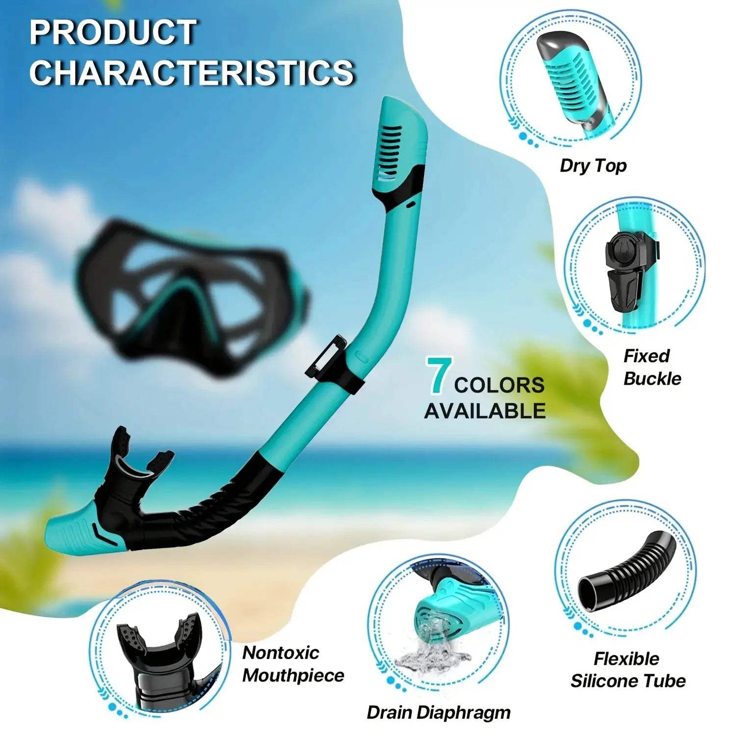 Dry Snorkel Tube For Easy Breathing Splash Guard -  ToylandEU™