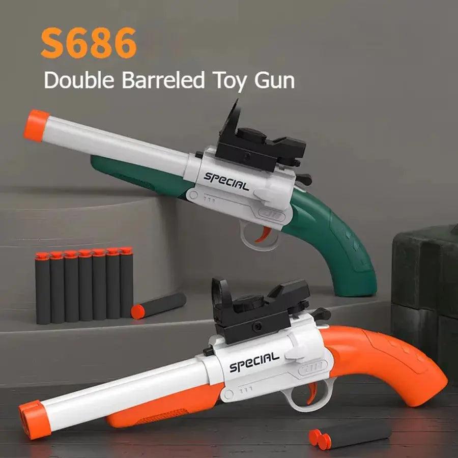  Dual Barrel Toy Gun S686 Safe Soft Bullets For Kids -  ToylandEU™
