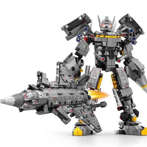 Dual-Mode Military Mecha Building Set - 2 in 1 Action Toy for All Ages - ToylandEU