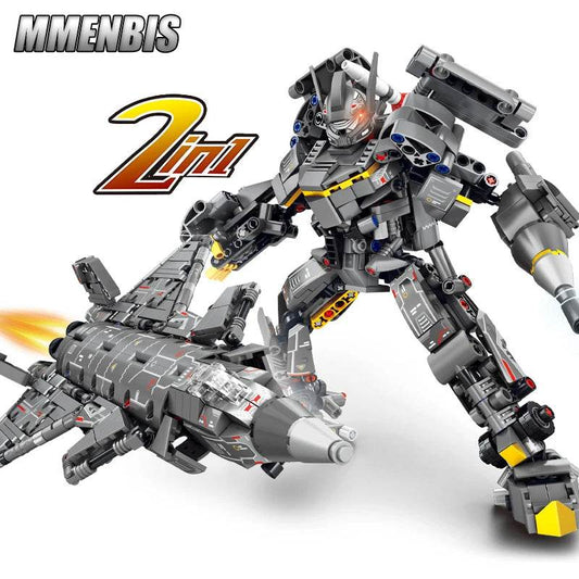 Dual-Mode Military Mecha Building Set - 2 in 1 Action Toy for All Ages - ToylandEU
