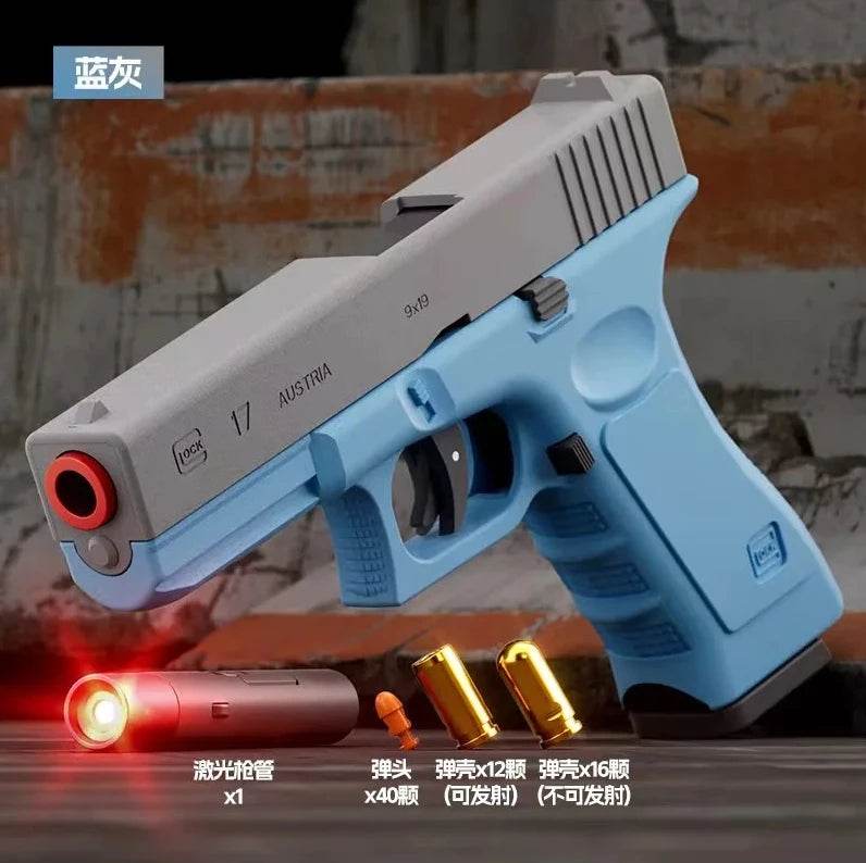 Dual-Mode Shell Ejection G17 Laser Soft Bullet Pistol Toy Gun - ToylandEU