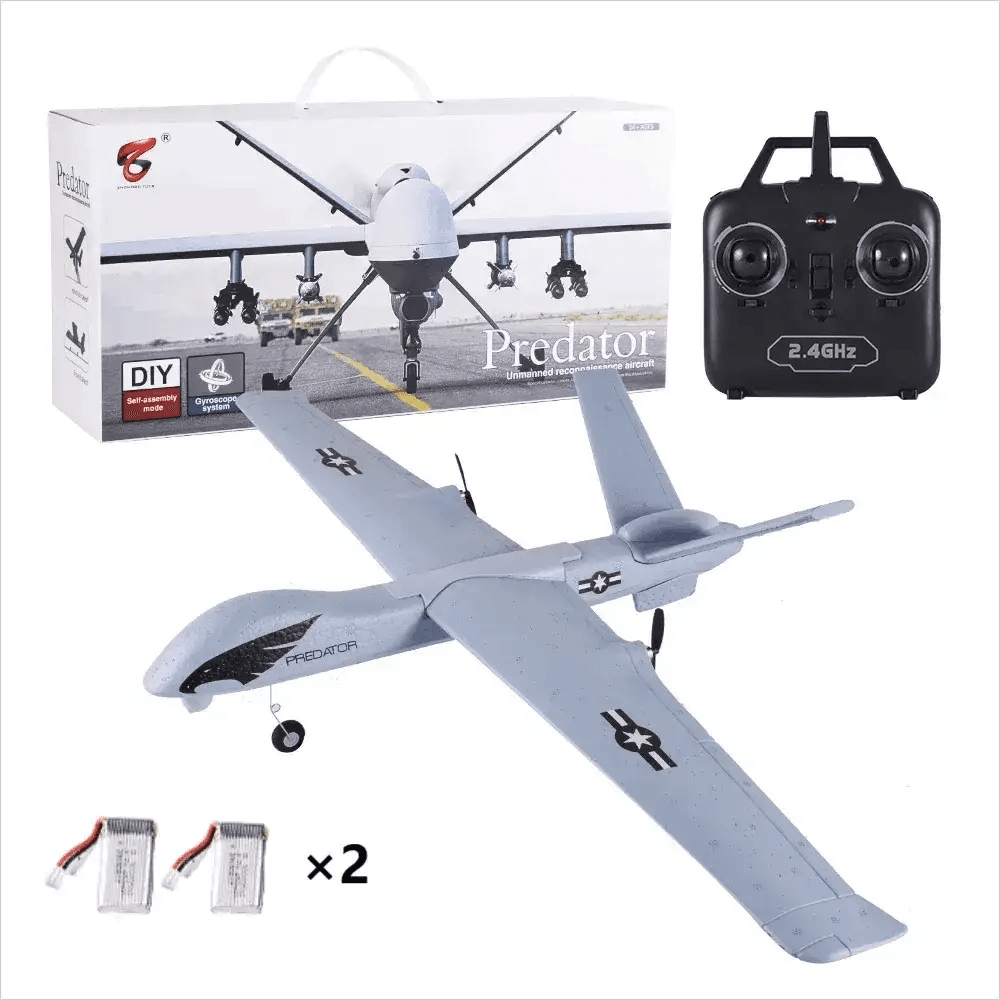 Dual Motor RC Airplane Kit with Remote Control - DIY Foam Glider Toy  -  ToylandEU™