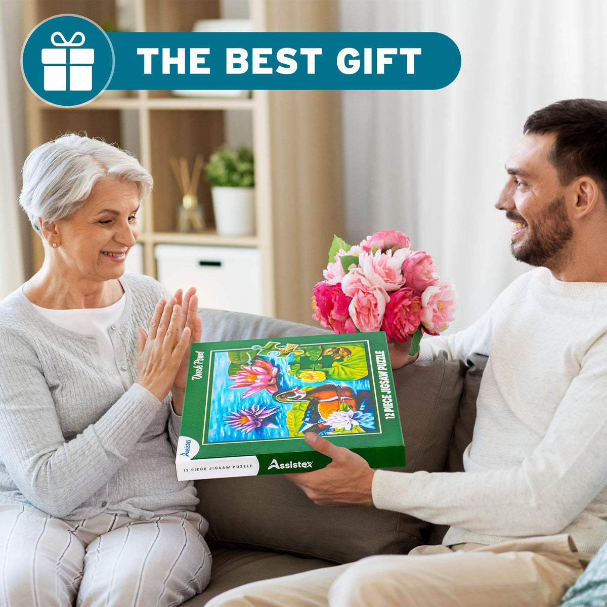 Jigsaw Puzzle | Large Pieces | Senior Focused | Duck Pond Scene