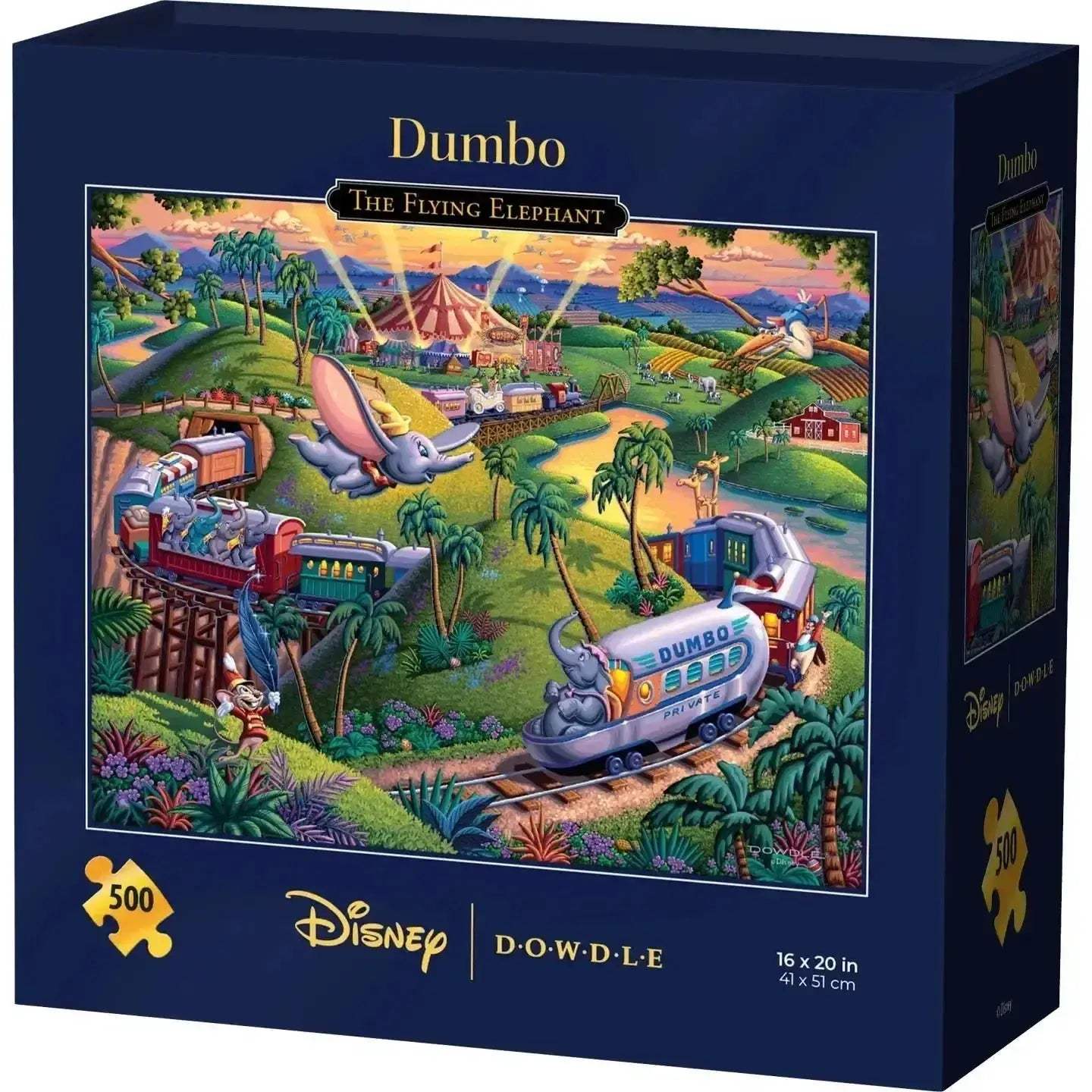 Limited Edition Dumbo Jigsaw Puzzle 500 Pieces Disney Dowdle Art - ToylandEU