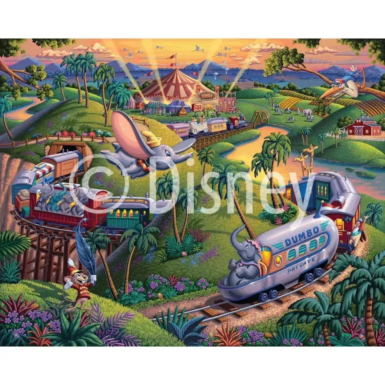 Limited Edition Dumbo Jigsaw Puzzle 500 Pieces Disney Dowdle Art - ToylandEU
