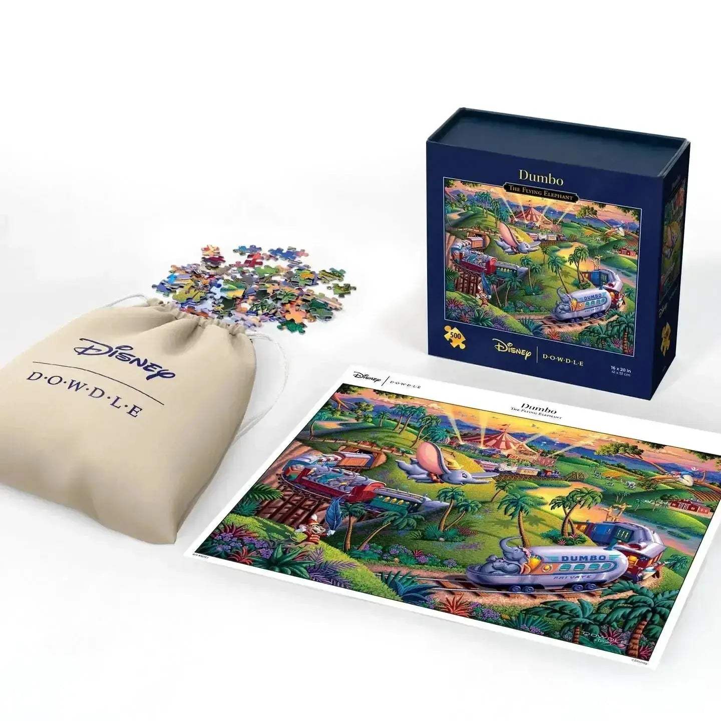 Limited Edition Dumbo Jigsaw Puzzle 500 Pieces Disney Dowdle Art - ToylandEU