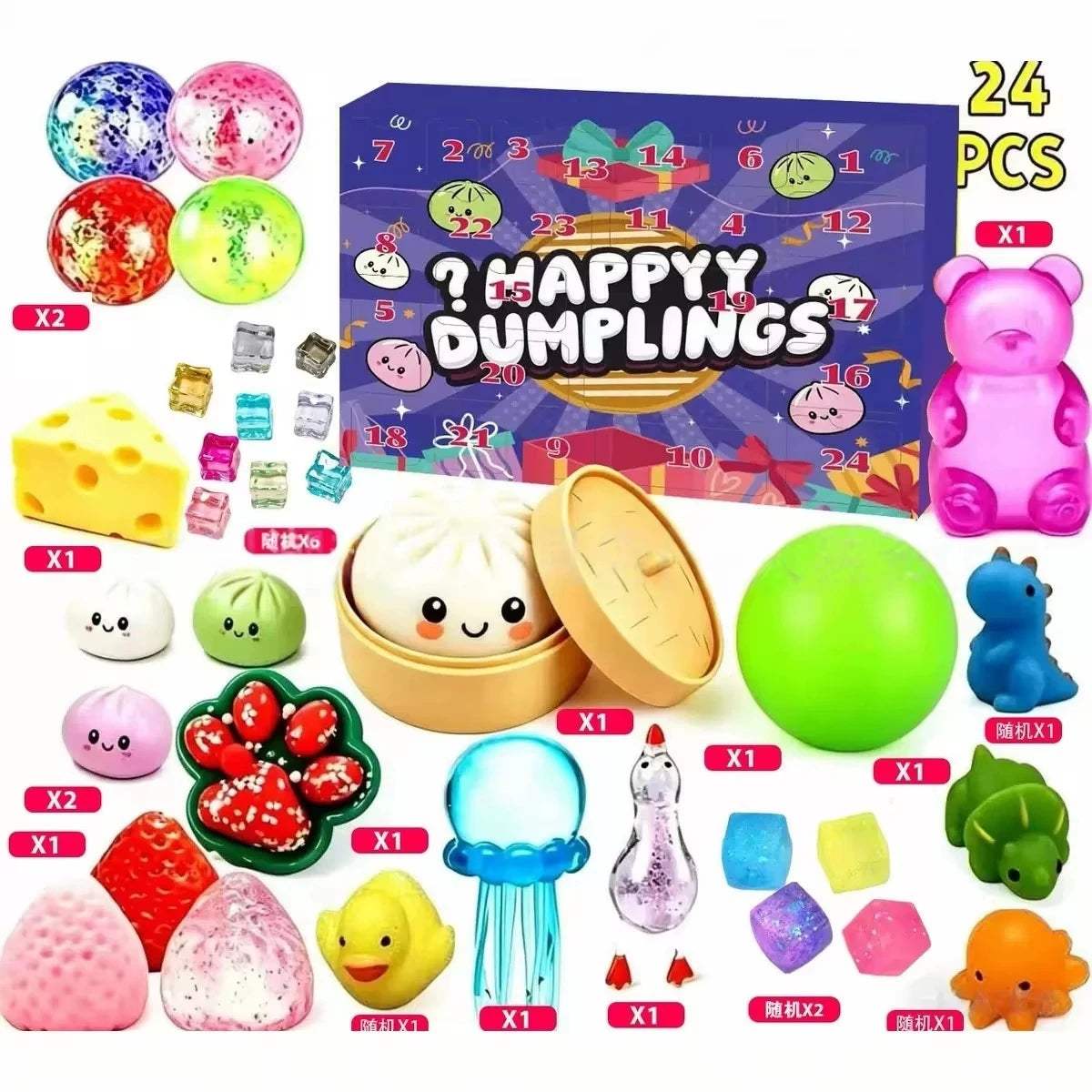 Dumpling Advent Calendar | Santa Theme | Toylandeu™