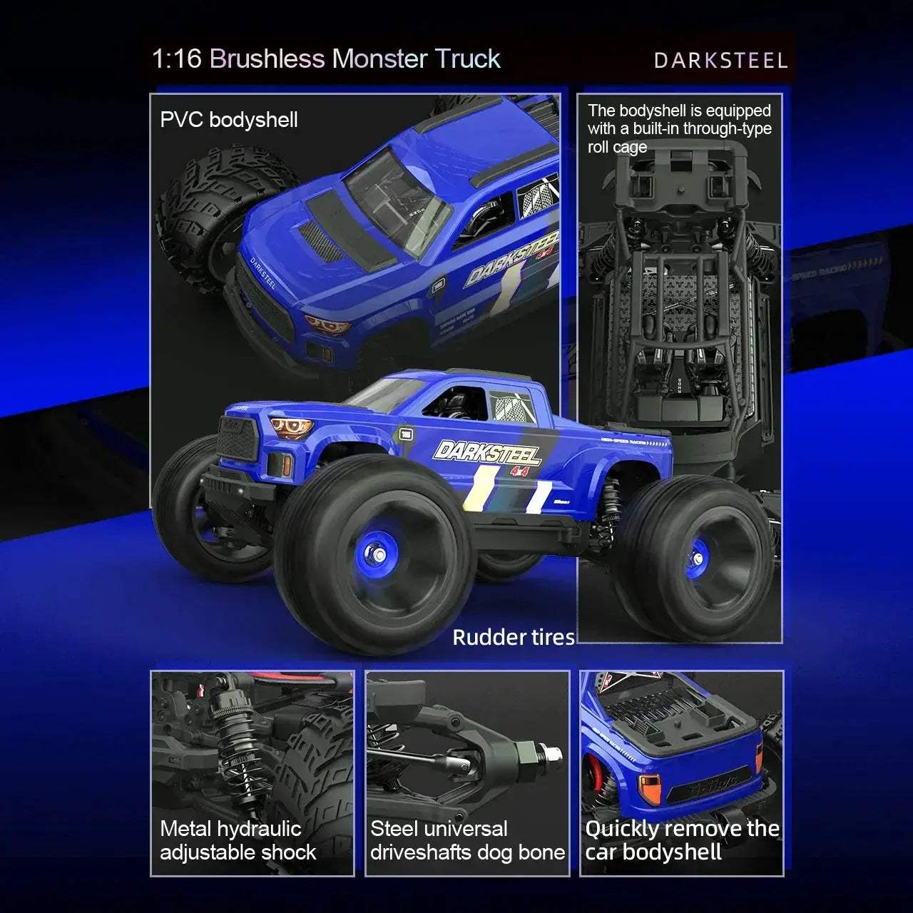 Durable 4WD RC Car Brushless High Speed Off Road Crawler - ToylandEU