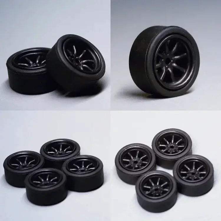 Durable ABS Wheels For Model Cars With Rubber Tires - ToylandEU