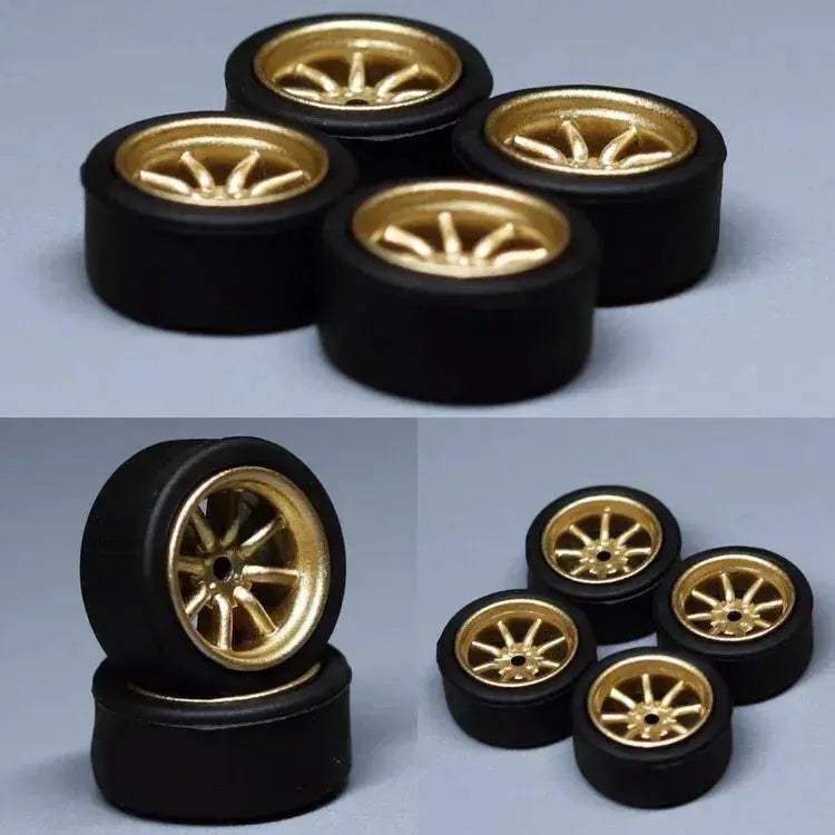 Durable ABS Wheels For Model Cars With Rubber Tires - ToylandEU