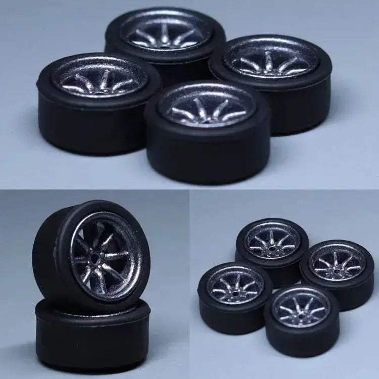 Durable ABS Wheels For Model Cars With Rubber Tires - ToylandEU