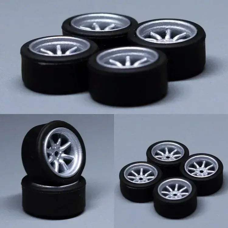 Durable ABS Wheels For Model Cars With Rubber Tires - ToylandEU