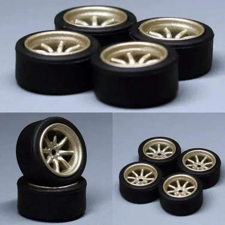 Durable ABS Wheels For Model Cars With Rubber Tires - ToylandEU