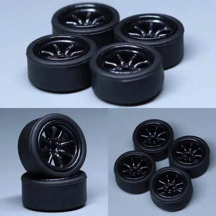 Durable ABS Wheels For Model Cars With Rubber Tires - ToylandEU