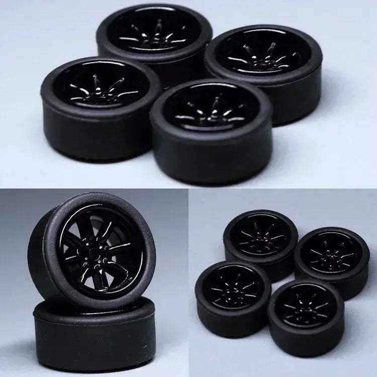 Durable ABS Wheels For Model Cars With Rubber Tires - ToylandEU