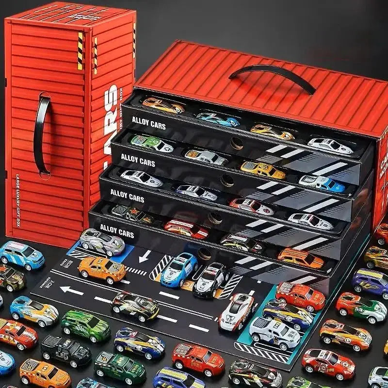 Durable Alloy Mini Car Toy Set With Dual Track Map - ToylandEU