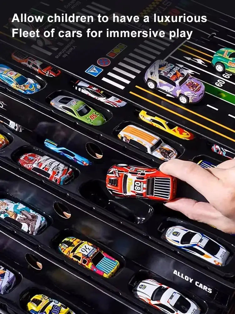 Durable Alloy Mini Car Toy Set With Dual Track Map - ToylandEU