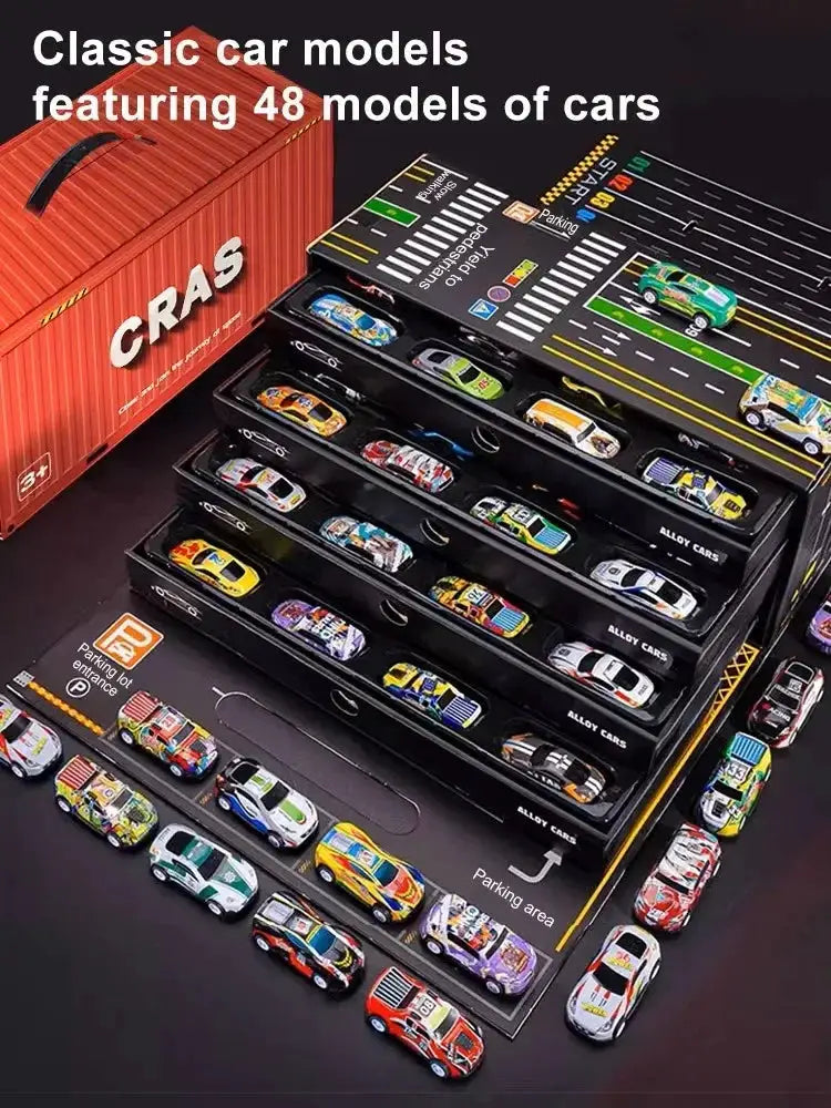 Durable Alloy Mini Car Toy Set With Dual Track Map - ToylandEU