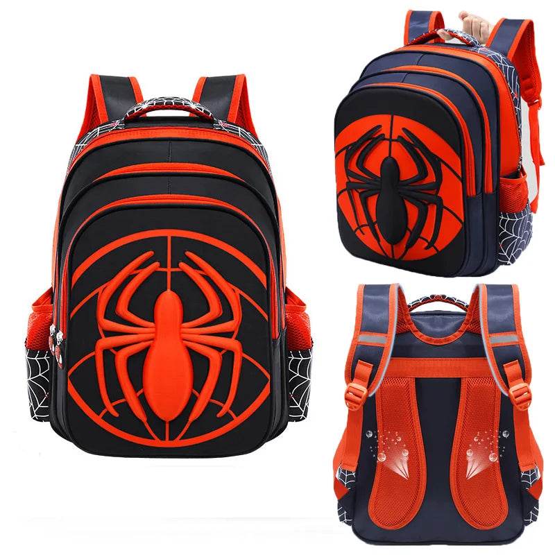 Durable Backpack Cartoon Spider Waterproof With Pencil Case Set For Boys Elementary School - ToylandEU