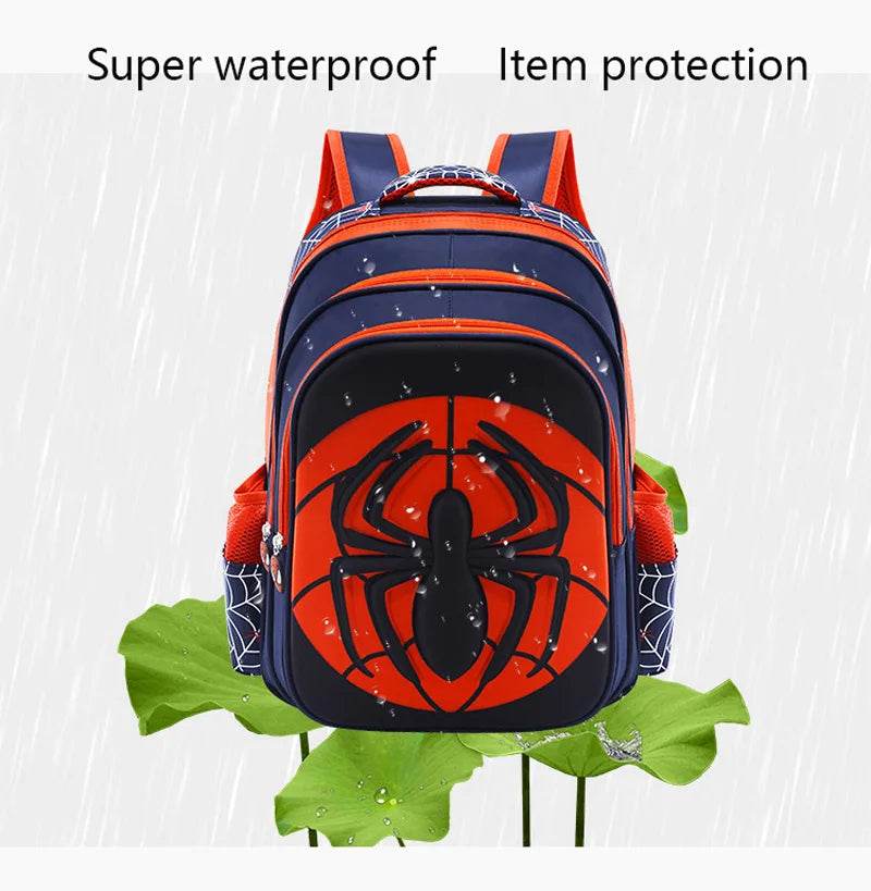 Durable Backpack Cartoon Spider Waterproof With Pencil Case Set For Boys Elementary School - ToylandEU