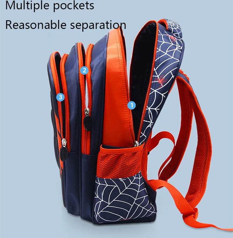 Durable Backpack Cartoon Spider Waterproof With Pencil Case Set For Boys Elementary School - ToylandEU