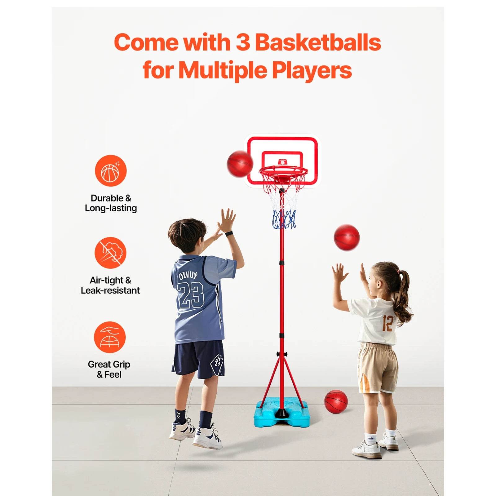 Durable Basketball Hoop Adjustable 104-190 Cm For Kids - ToylandEU