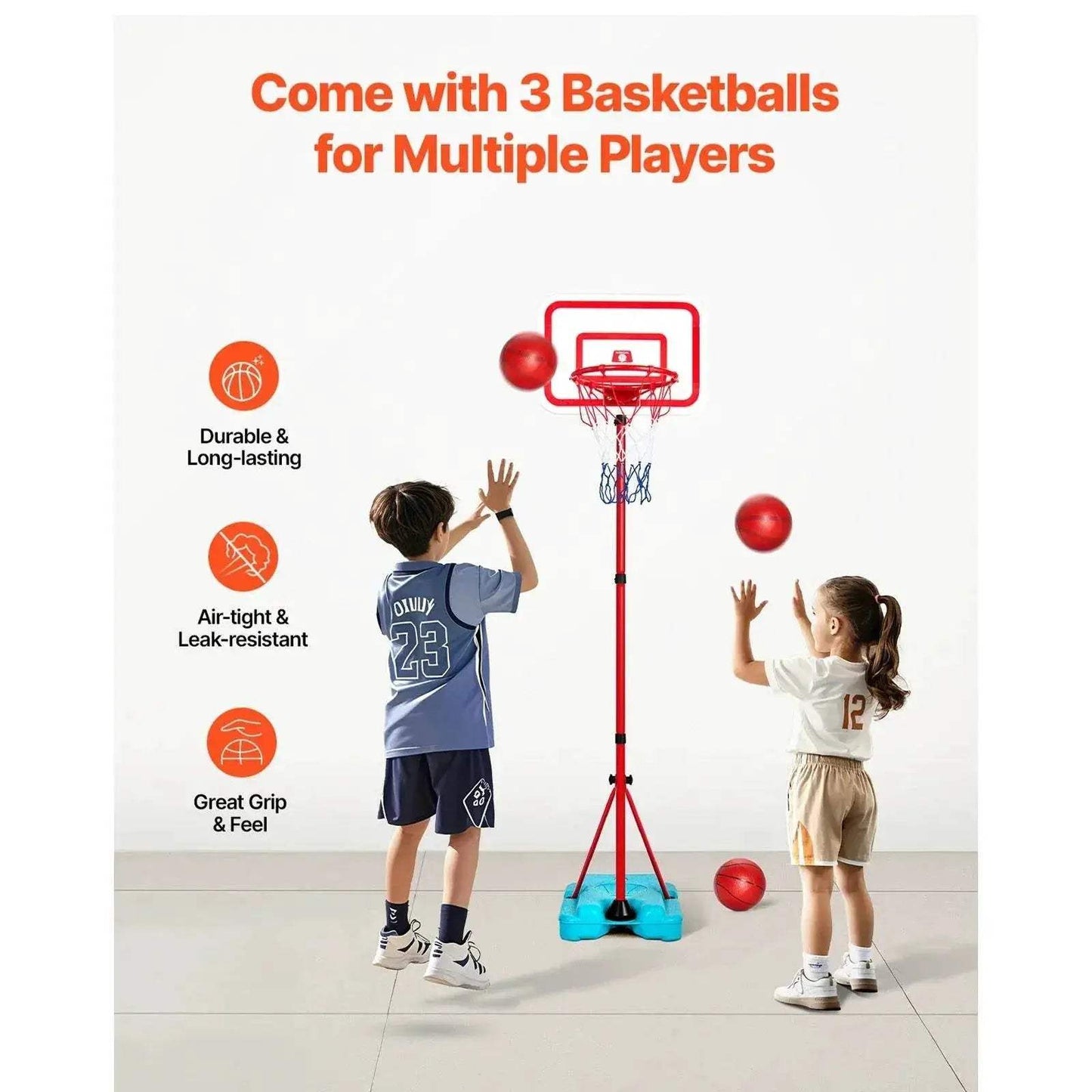  Durable Basketball Hoop Adjustable 104-190Cm Toyland EU -  ToylandEU™