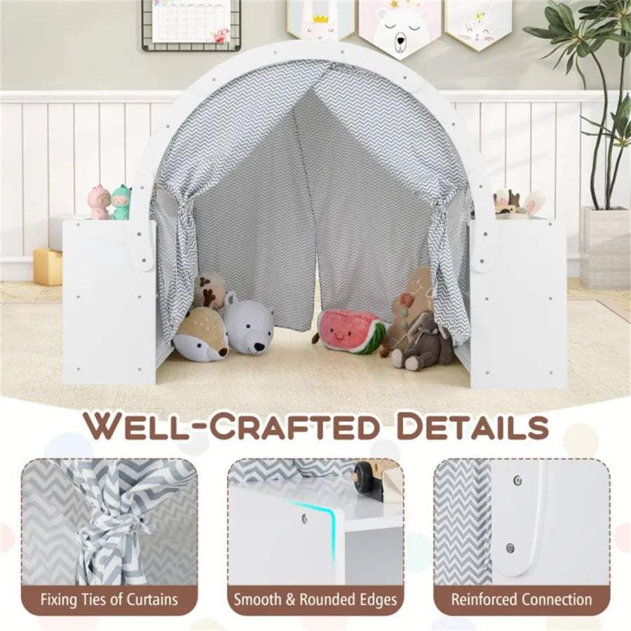  Durable Blue Outdoor Playhouse Sturdy 8 Cubbies -  ToylandEU™
