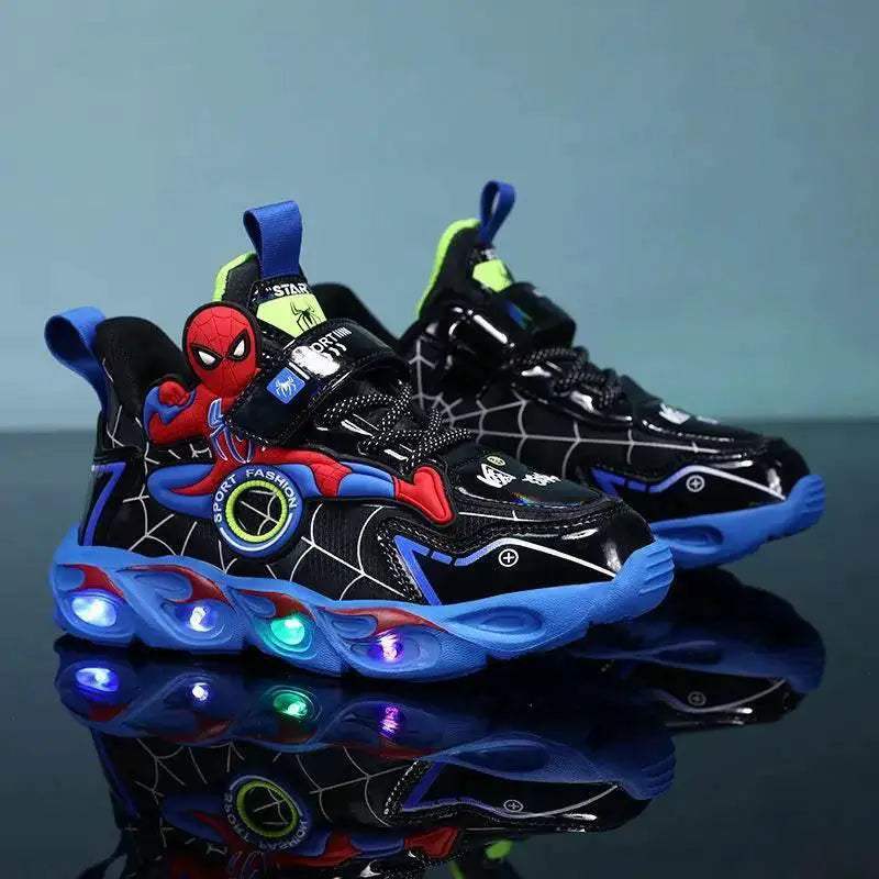 Durable Boys Sports Shoes with LED Lights for Active Children Size 25-35 - ToylandEU