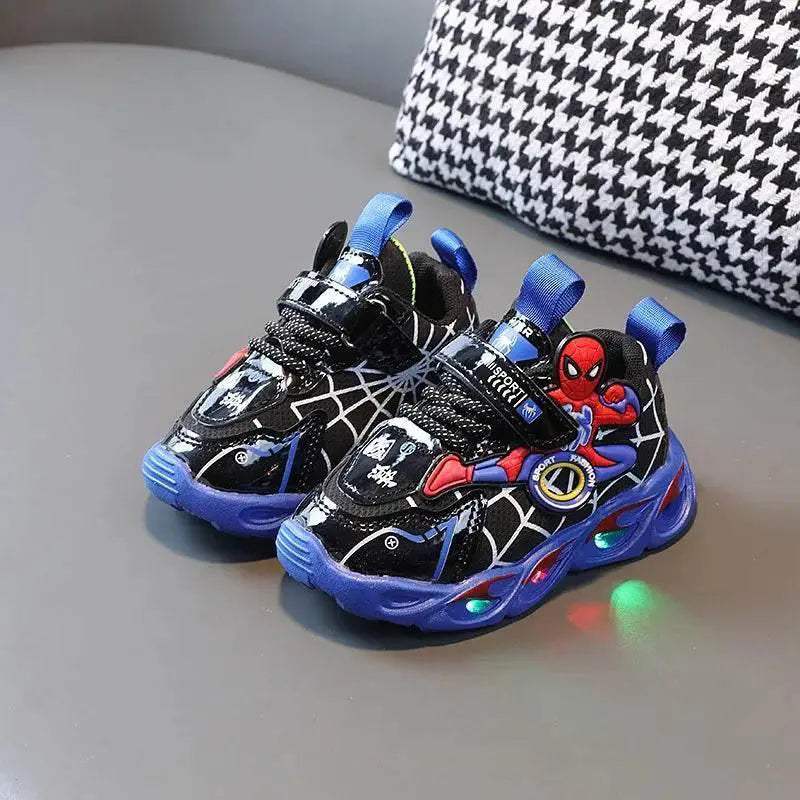 Durable Boys Sports Shoes with LED Lights for Active Children Size 25-35 - ToylandEU