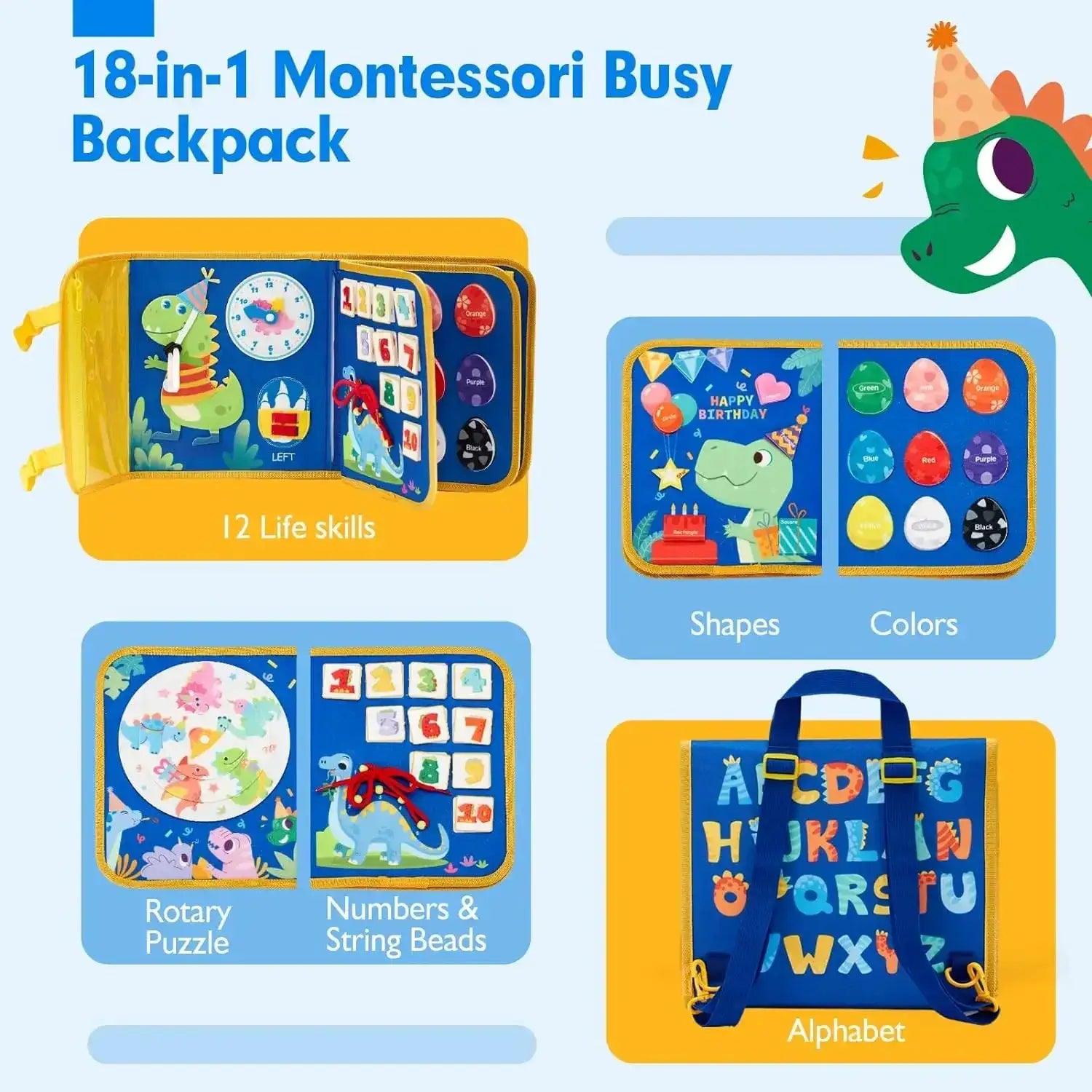  Durable Busy Board Dinosaur 18 In 1 Toy Toyland EU -  ToylandEU™